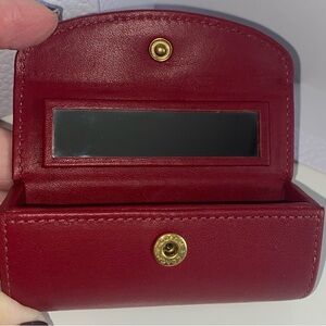 Coach Red Leather Lipstick Case